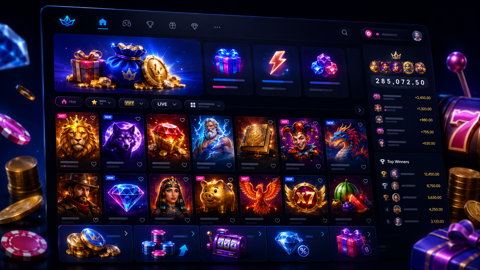 Scycrown Casino game lobby